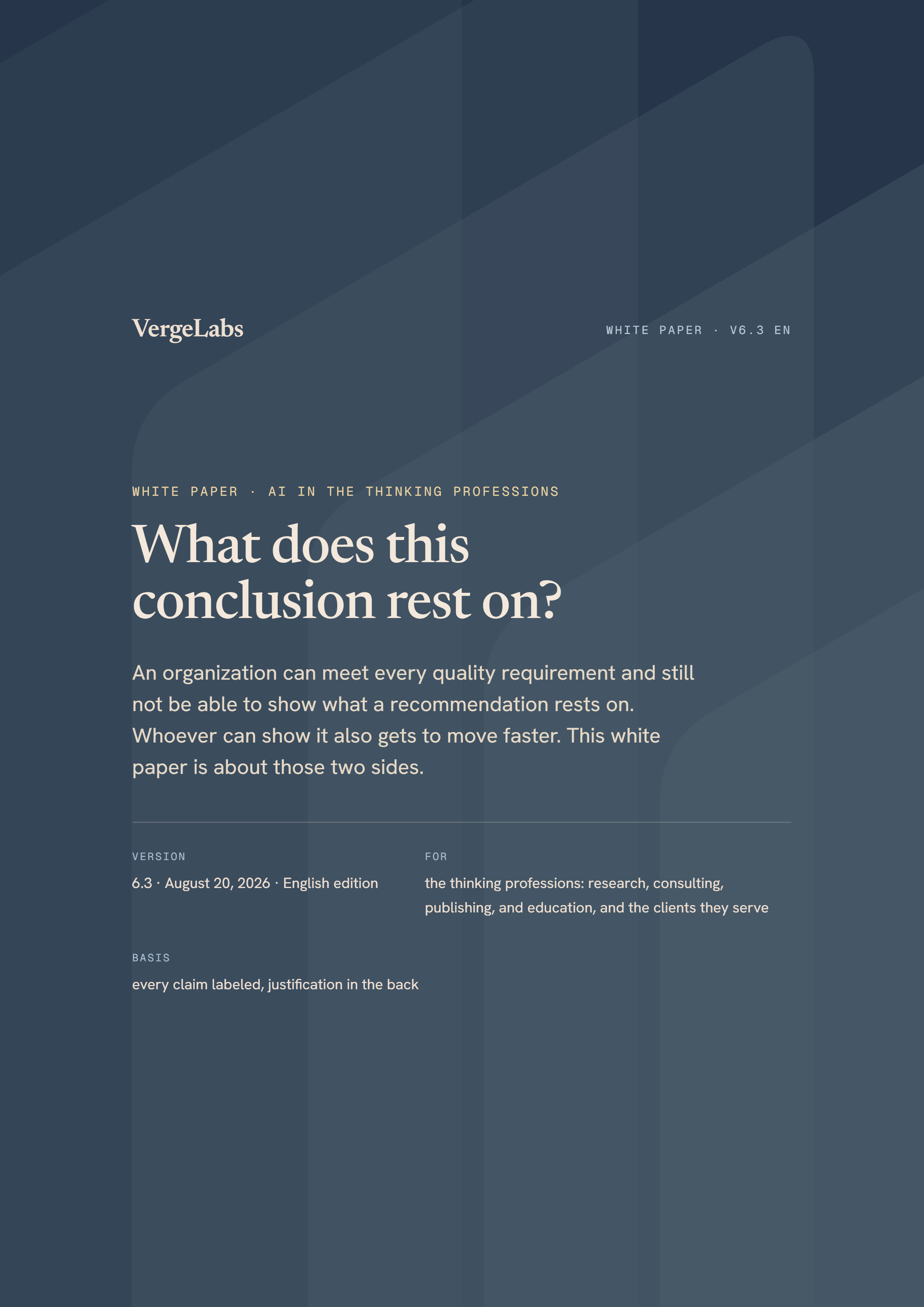 Voorblad: What does this conclusion rest on?